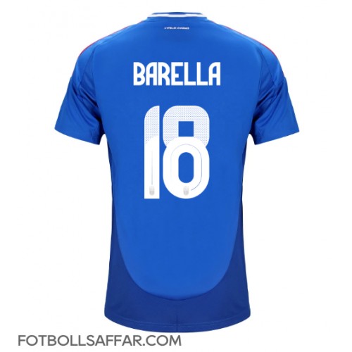 Italien Nicolo Barella #18 Hemmatröja EM 2024 Kortärmad